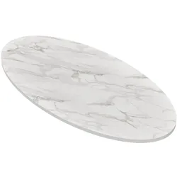 BIG Möbel GmbH Gastro Tischplatte | Marmor Weiß | 160x90 cm Oval