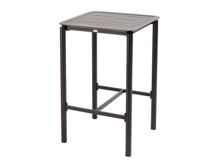 Oviala - Table haute de jardin carrée en aluminium 4 personnes 70x70 cm