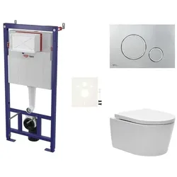 SAT Wand-WC Set für Vorwandmontage + SAT Brevis WC SIKOSSBR71K