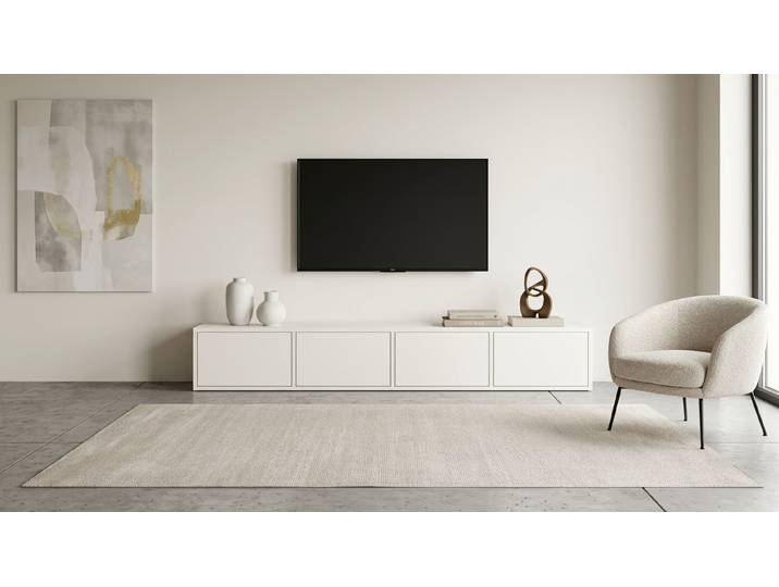 Pickawood Lowboard Premium Dekore Alpin­weiß