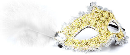 Maske "Venezia", gold/silber