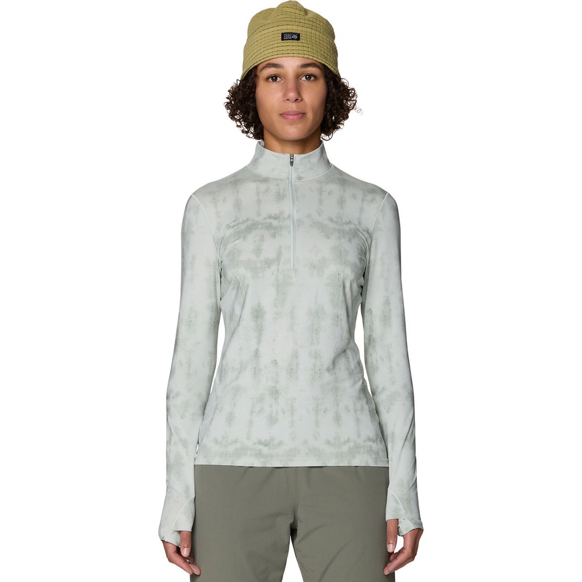 Mountain Hardwear W Butter Half Zip gamma grey shadowdye xs print (087) XS 208462-087-XS