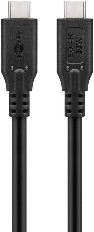 Goobay 67976 USB-C 3.1 Generation 1 Kabel, zwart, 1 m - USB-C naar USB-C