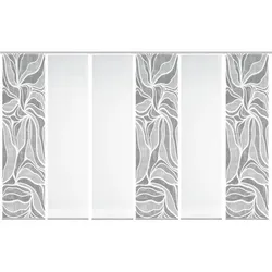 Schmidt Schiebevorhang Vague 6er Set Polyester Grau