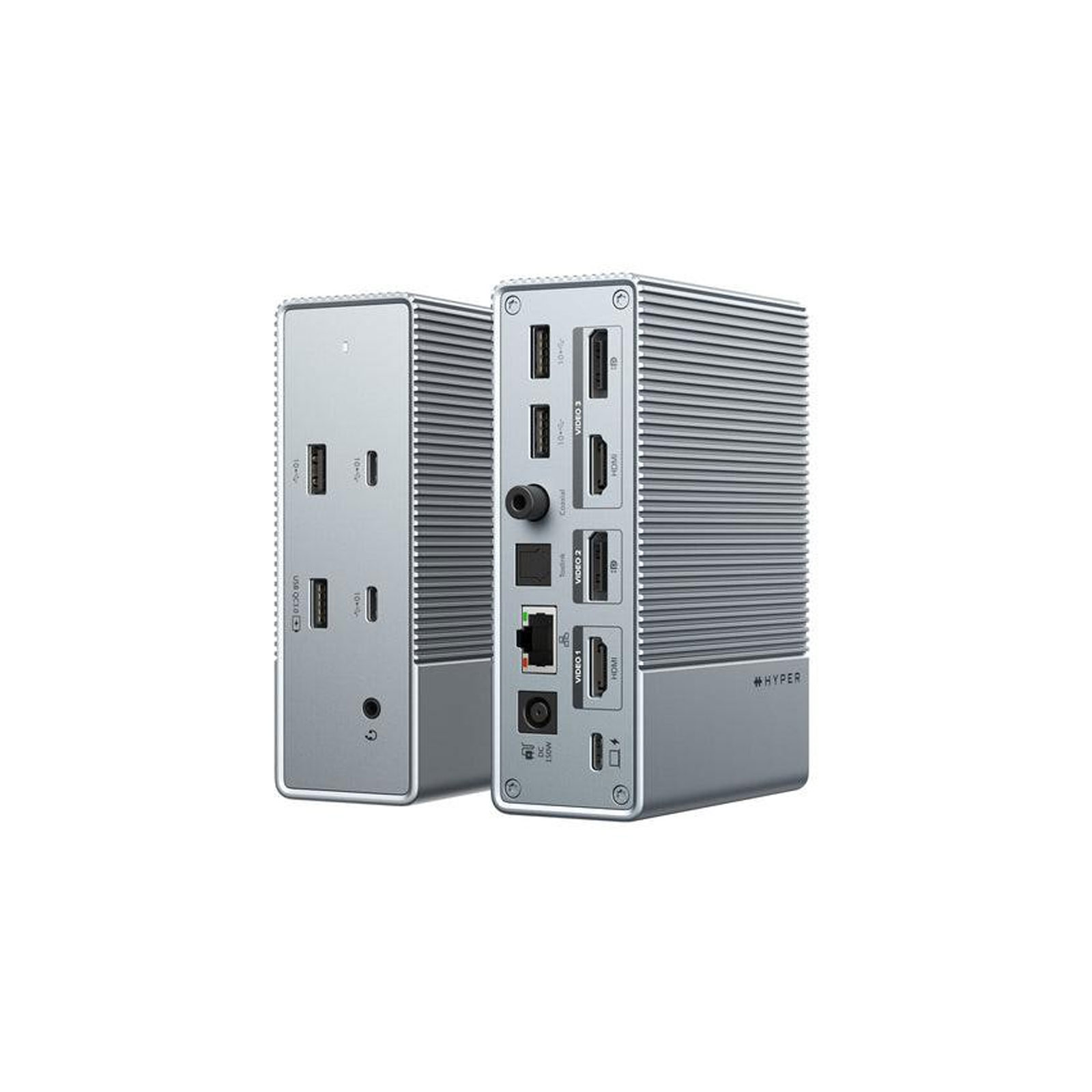 Targus HDG215-EUZ, USB 3.2 Gen 2 (3.1 Gen 2) Type-C, 100 W, 10,100,1000 Mbit/s, Silber, 60 Hz, 3.5mm, DisplayPort, HDMI, RJ-45, USB 3.2 Gen 2 (3.1 Gen 2) Type-A, USB 3.2 Gen 2 (3.1 Gen 2) Type-C