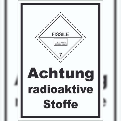 HB-Druck Aufkleber spaltbare Stoffe Fissile A2 (420x594mm)