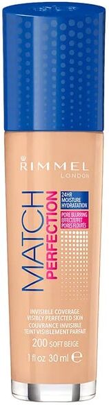 Rimmel London Match Perfection Foundation #200 -Soft Beige 30 ml