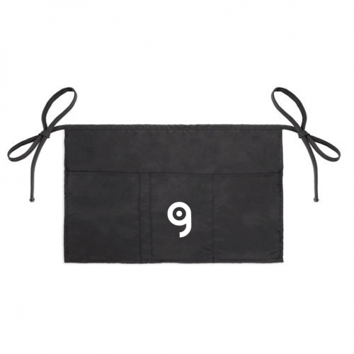 Grembiule corto 3 tasche in poliestere 54x31 cm  Nero Personalizzate o neutre