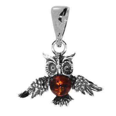 Kettenanhänger OSTSEE-SCHMUCK "Ostsee-Schmuck Anhänger Eule Anhänger Eule", weiß, Schmuckanhänger, Damen, 28x23mm, Silber 925 (Sterlingsilber), 2,5 g, Kettenanhänger