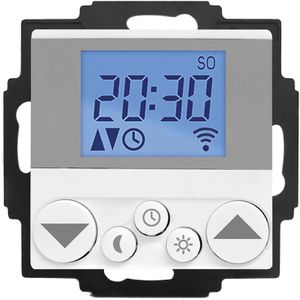 WIR-Elektronik Rollladen-Zeitschaltuhr eUHR eU240, für Smart Home, Funk, App-fähig, verkehrsweiß