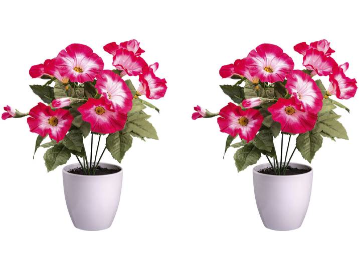 Kunstblume CREATIV GREEN Petunie , pink, H:28cm Ø:22cm, Polyester, Kunstpflanzen, Kunstblume