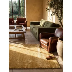 Teppich Hochflor Gold 140x200 cm - ALDAN   Kadima Design