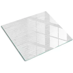 GLASPLATTE 60x52 cm Ziegelmauer
