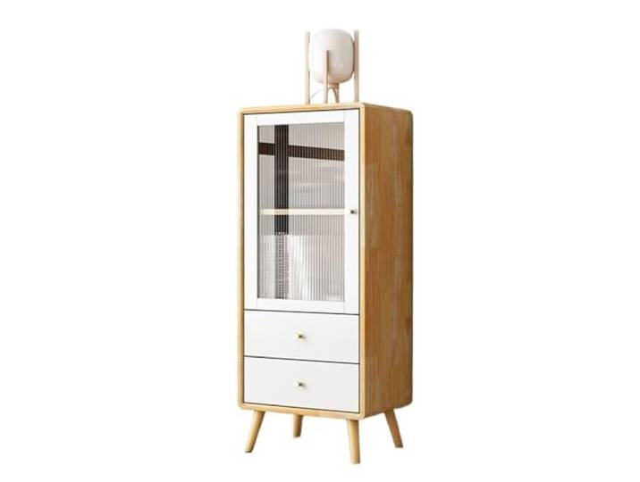 YHxFlux Küchenschrank Holz-Sideboard, schmaler Schrank, TV-Ständer, hoher Lagerung(Weiß)