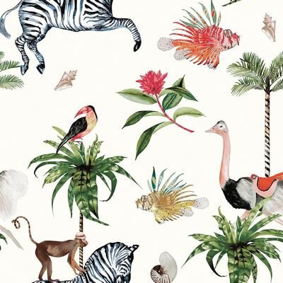 Daisy Tech Bennett Designs Merry Go Round Nonwoven Unpasted Wallpaper