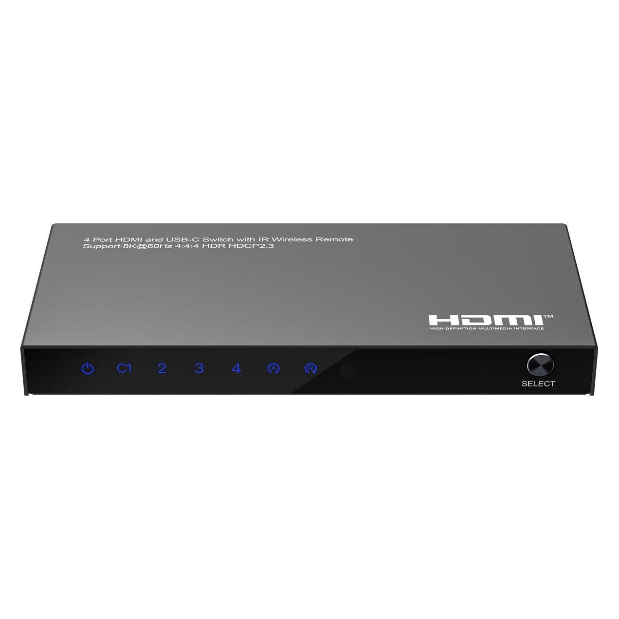 MicroConnect 8K@60Hz USB-C and HDMI Switch (MC-USBCHDMISWITCH0401-8K)