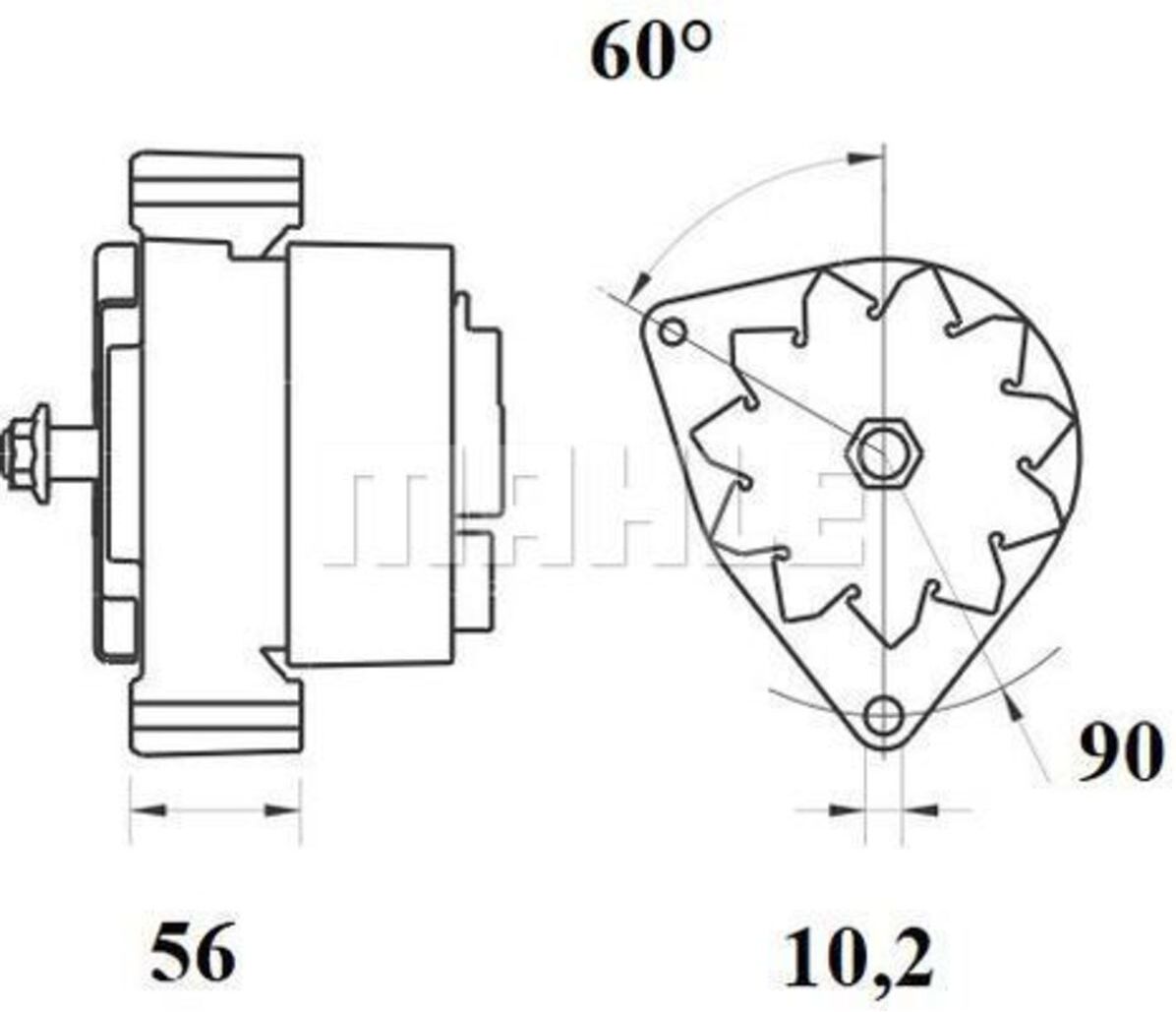 Drehstromgenerator MAHLE MG 927