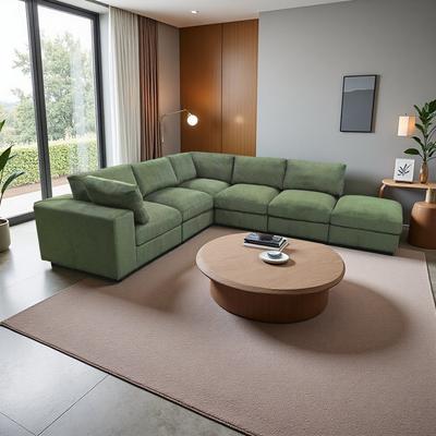 Corduroy Reversible Modular Sectional Sofa