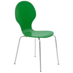 CLP Stapelstuhl Diego I Komfortabler Esszimmerstuhl I Metallgestell, Holzsitz I Ergonomisches Design I Platzsparend In Esszimmer Und Küche
