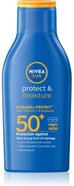 NIVEA SUN Protect & Moisture hydratisierende Sonnenmilch SPF 50+ 100 ml