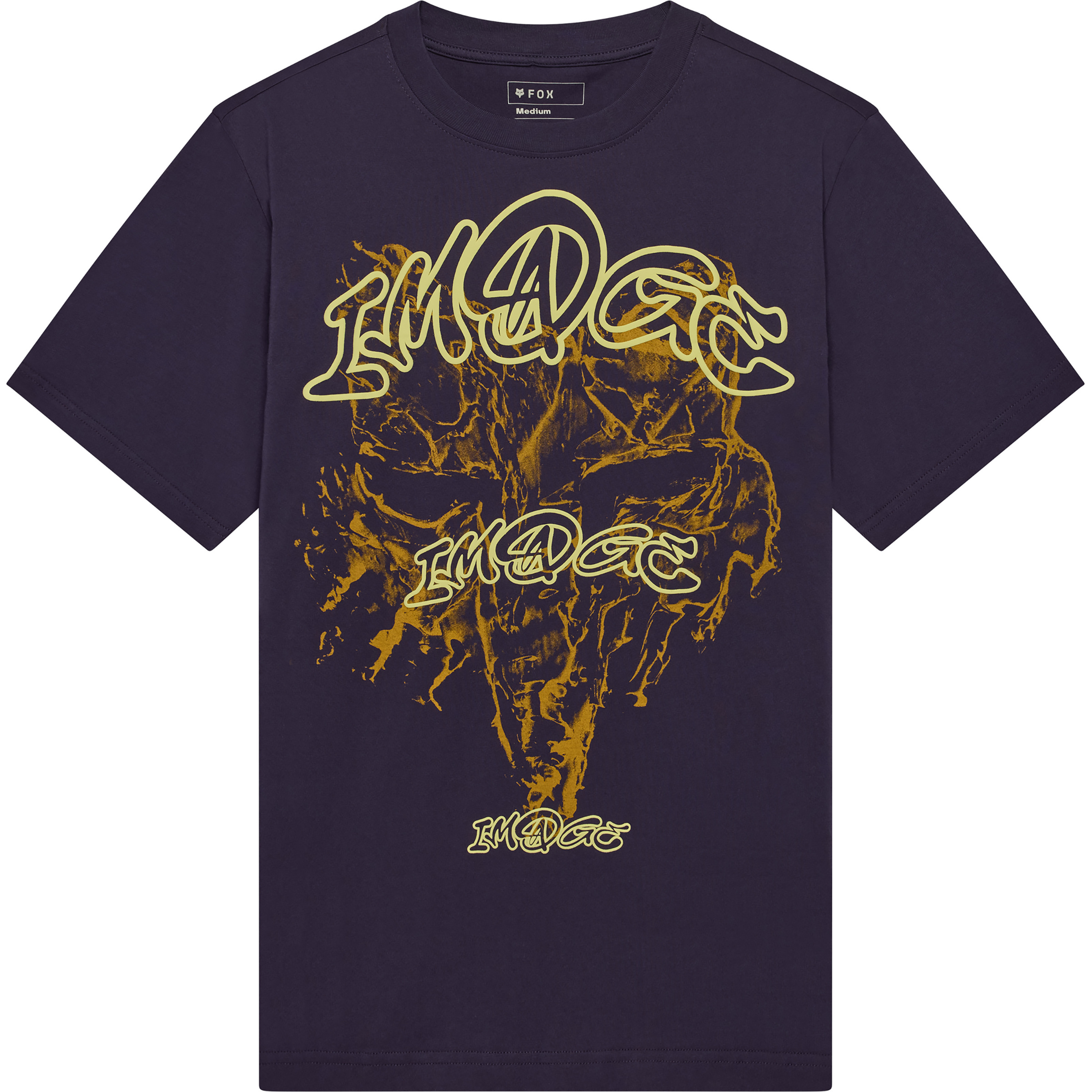 Fox Image Print Midweight Herren T-Shirts lila Größe S Lifestyle Hautfreundlich