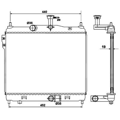 NRF Kühler, Motorkühlung 53169 für HYUNDAI