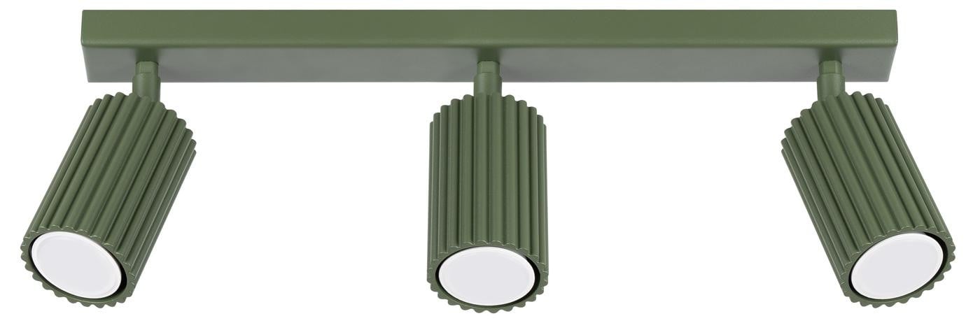 Sollux Plafondlamp KARBON 3L LED olijgroen