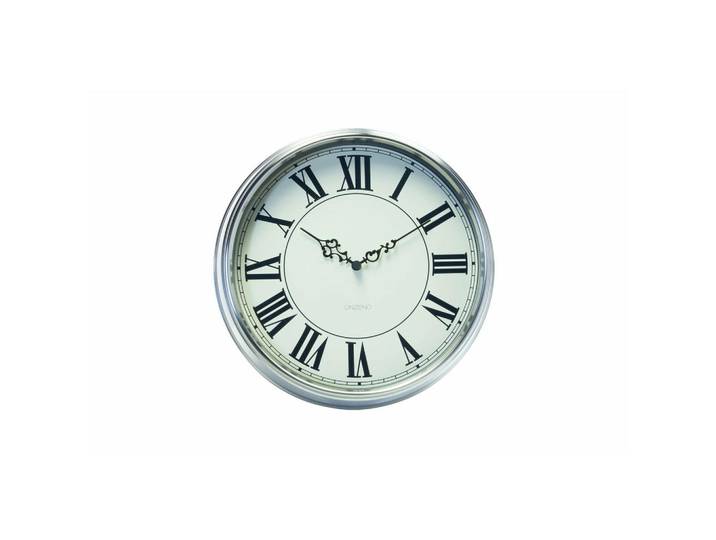 Onzeno Wanduhr Design Weiß 35/35 cm, Glas, 35x35x9 cm, Dekoration, Uhren, Wanduhren