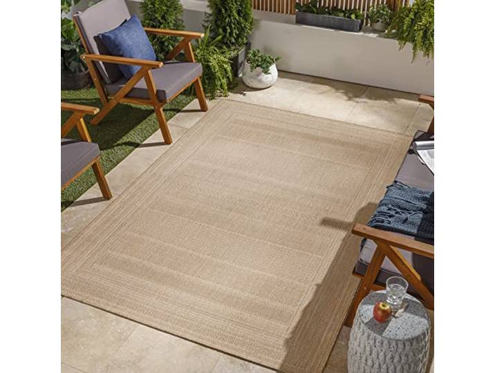 Livabliss Khoy Beji Tapis d'extérieur 160x213 cm – Beige