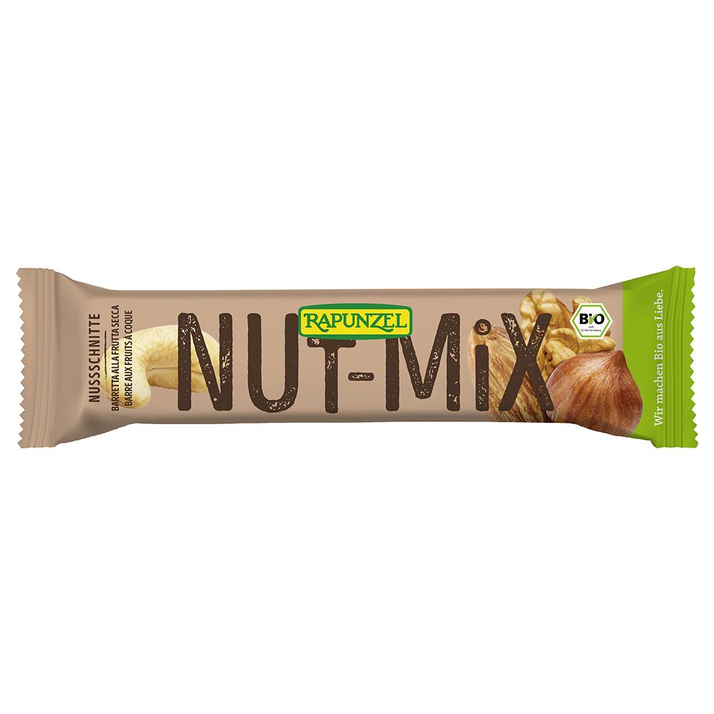 Rapunzel Bio Fruchtschnitte, Nut-Mix 40 g Riegel