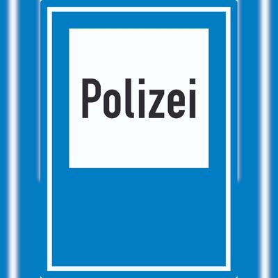 HB-Druck Richtzeichen Polizei Aufkleber A4 (210x297mm)
