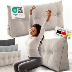 Aktivshop, Kopfkissen, Bett- und Rückenstützkissen >Sand< 120cm (100 x 20 cm)