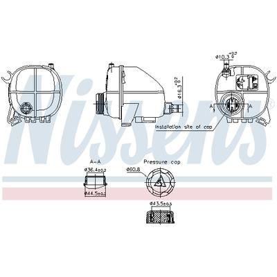 NISSENS Ausgleichsbehälter, Kühlmittel 996357 für BMW (BRILLIANCE)