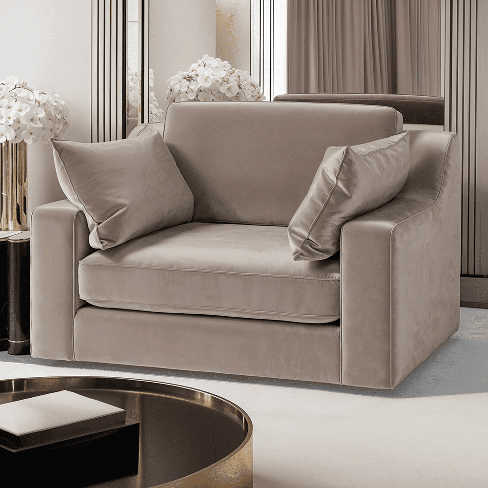 Victoria Mink Velvet Love Seat