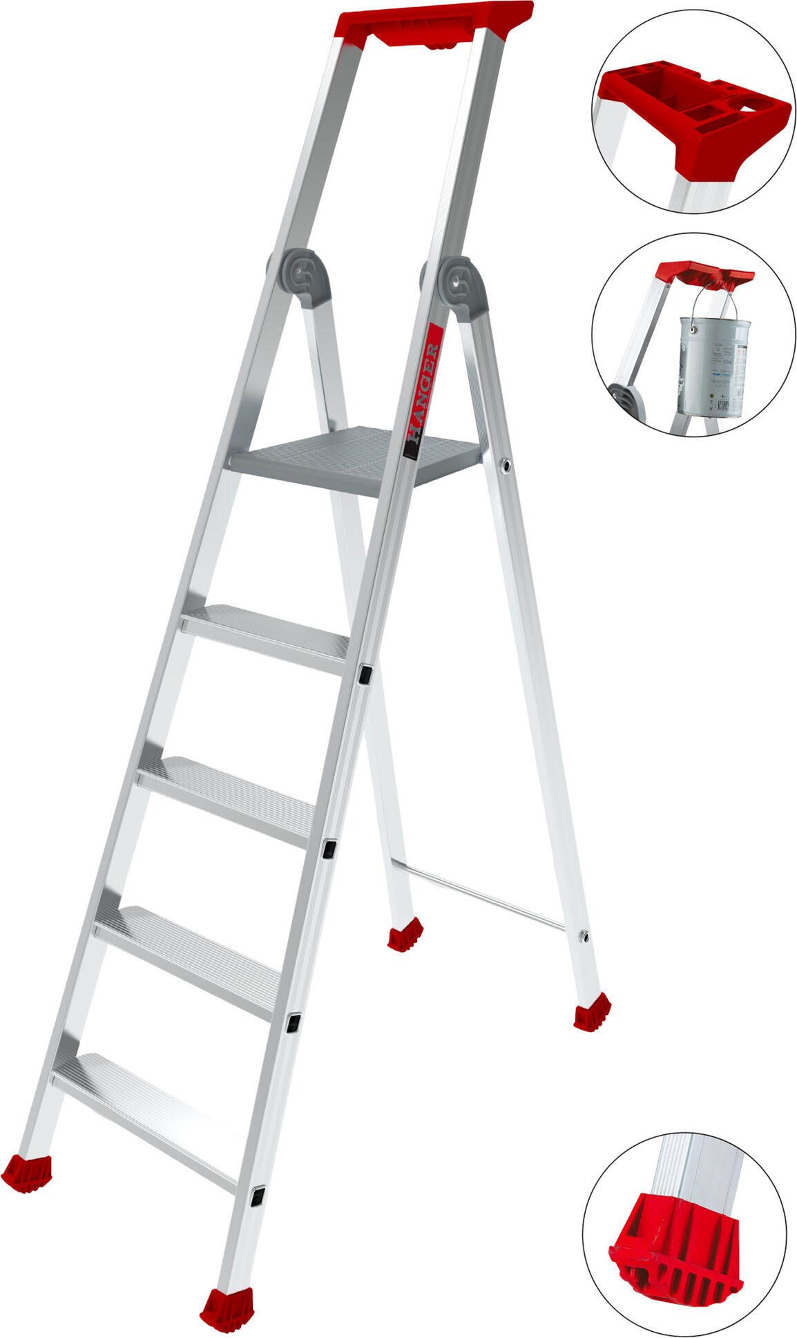 Escabeau aluminium 'MaxiBat' 7 marches HANGER 100204