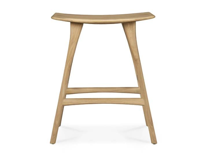 2er Set Ethnictaft Osso Tresenhocker Massivholz