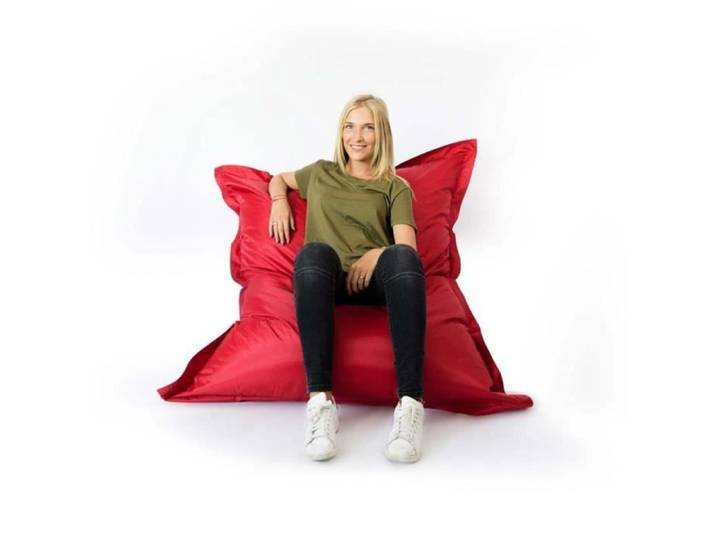 Pouf Géant Rouge XL - LiveDeco® - Adulte - Ecologique - Déhoussable