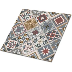 FLIESENAUFKLEBER 9 Stück 30x30 cm selbstklebend Türkisches Patchwork