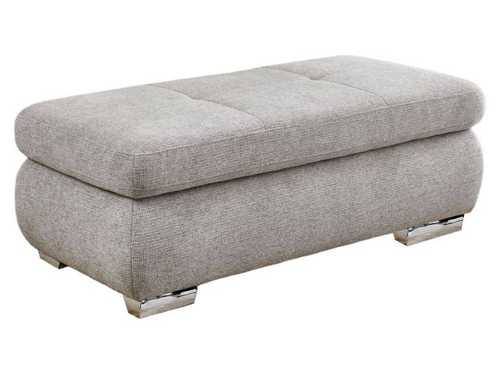 Beldomo Style XXL-Hocker AUSTIN, grau, Stoff