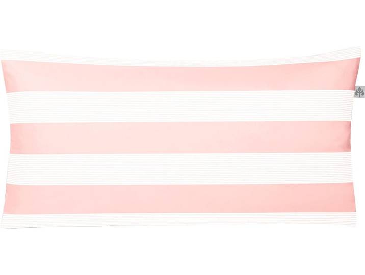 Kissenbezug IRISETTE Tape 8577 , rosa, B:80cm L:40cm, Mako-Satin, Obermaterial: 100% Baumwolle, Kissenbezüge, Kissenbezug, in einer hochwertigen Qualität