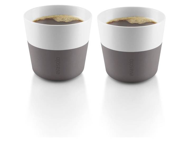 Kaffeebecher-Set Eva Solo Grau, Weiss, Weiss Porzellan H 8 cm 230 ml - Kaffeebecher-Set