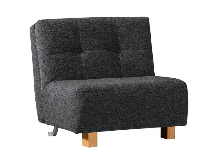 Novel Schlafsessel, Dunkelgrau, Holz, Eiche, Uni, 85x92x102 cm, Fußauswahl, Stoffauswahl, Liegefunktion, Wohnzimmer, Sessel, Schlafsessel