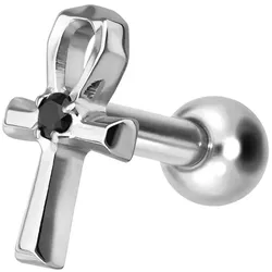 Titan Ohrpiercing mit Innengewinde ANKH