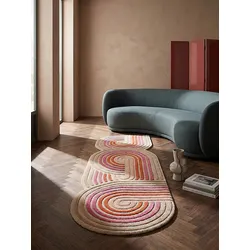 Läufer Wolle Rosa 80 x 300 cm - SOAR   Kadima Design