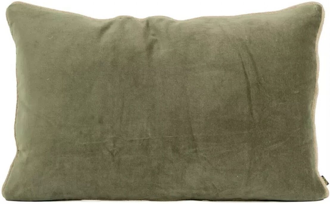 HAOMY Housse de coussin en velours Kaki 40 x 60 cm - New Delhi