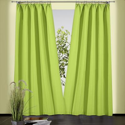 Vorhang WECKBRODT "Sento, 1 Stück, Kräuselband, blickdicht, Baumwolle, matte Struktur" Gr. 4, grün, B:135cm H:245cm, Baumwolle, Polyester, Gardinen, Baumwolle, blickdicht, matte Struktur, unifarben, Gardine, Store