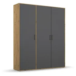 rauch BLUE Kleiderschrank Voyager 140 x 194 cm Dekor Grau-Metallic