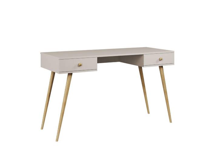 Sepro Meble Schreibtisch Kaschmir Skandinavischer Stil Mit Schubladen, Beige, 135x79x135 cm, Büromöbel, Schreibtische, Schreibtische