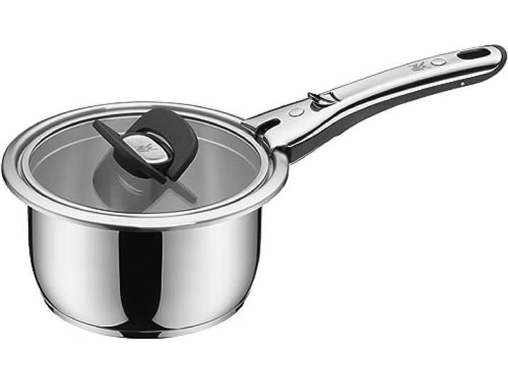WMF Click&Serve Bratpfanne Induktion, ohne Edelstahlgriff, Cromargan Edelstahl beschichtet (ohne Edelstahlgriff, Stielkasserolle 16 cm)