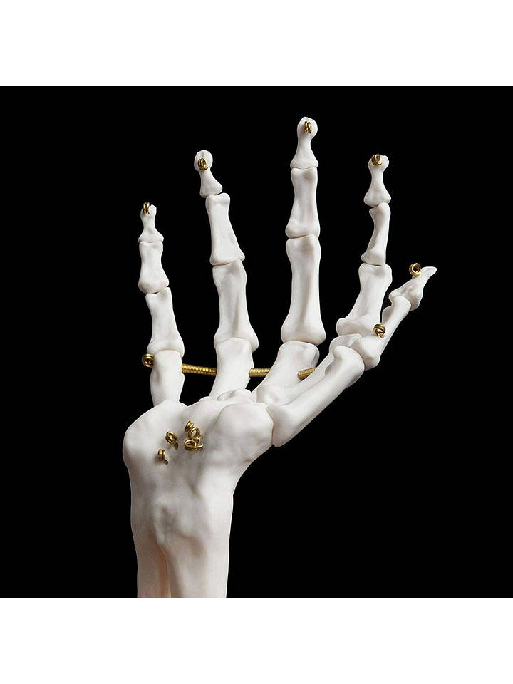 SuckUK Schmuckhalter ''Skeleton Hand'' in Weiß/ Beige - (B)14 x (H)21,5 x (T)11,8 cm - onesize